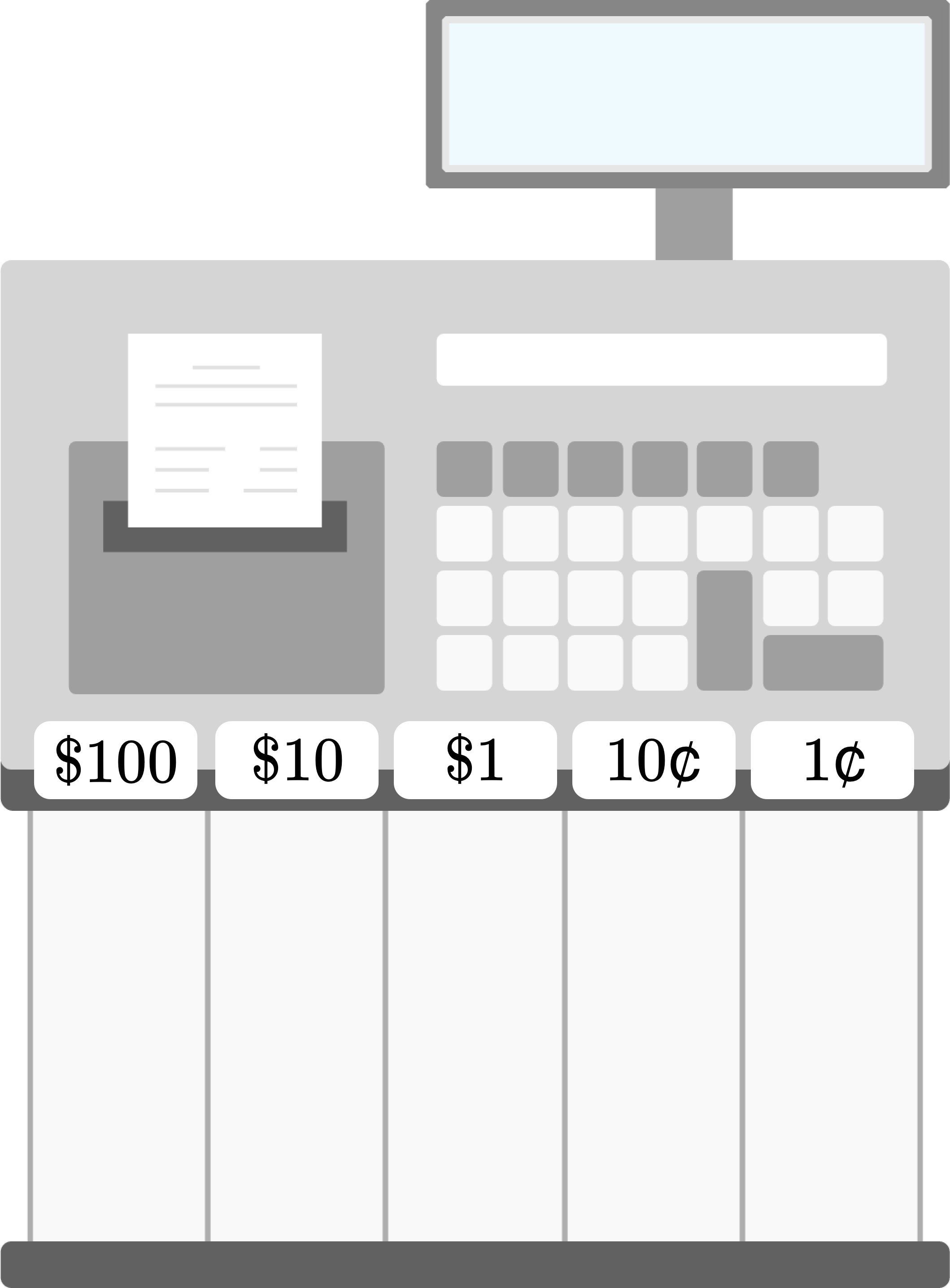 Cash Register With Clamps